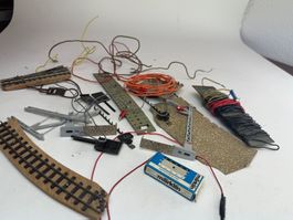 VE1- Märklin und andere Reste Kabel Schienen Verpackung