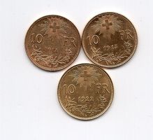 (2981) Vreneli 10 Franken 1913, 1914, 1922