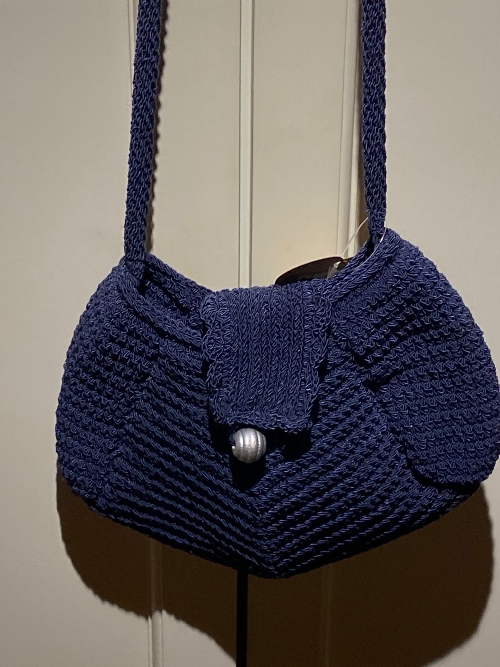 Borse da donna: HANDTASCHE DUNKELBLAU,HANDGEMACHT – Nuovo e nell'imballaggio originale da Meienried venduto da ManuelaBoutique