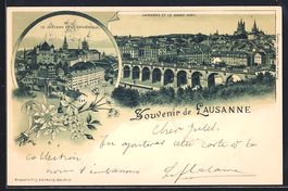 Litho Lausanne, Le Château et la Cath