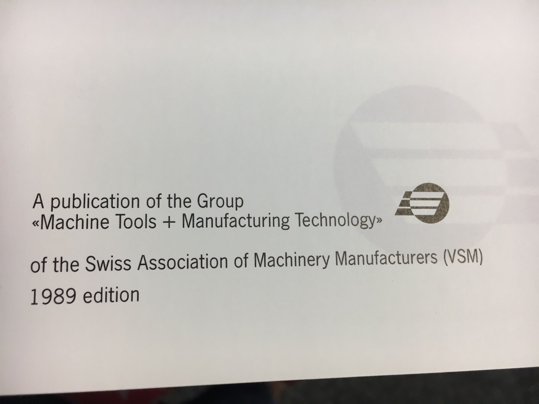 Libri: Buch SWISS MACHINE TOOLS AND EQUIPMENT FOR... – Nuovo (secondo la descrizione) da Siegershausen venduto da Bubsi83 2