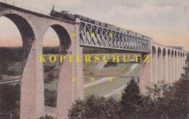 Eglisau - Dampfzug auf der Eisenbahnbrück /bh