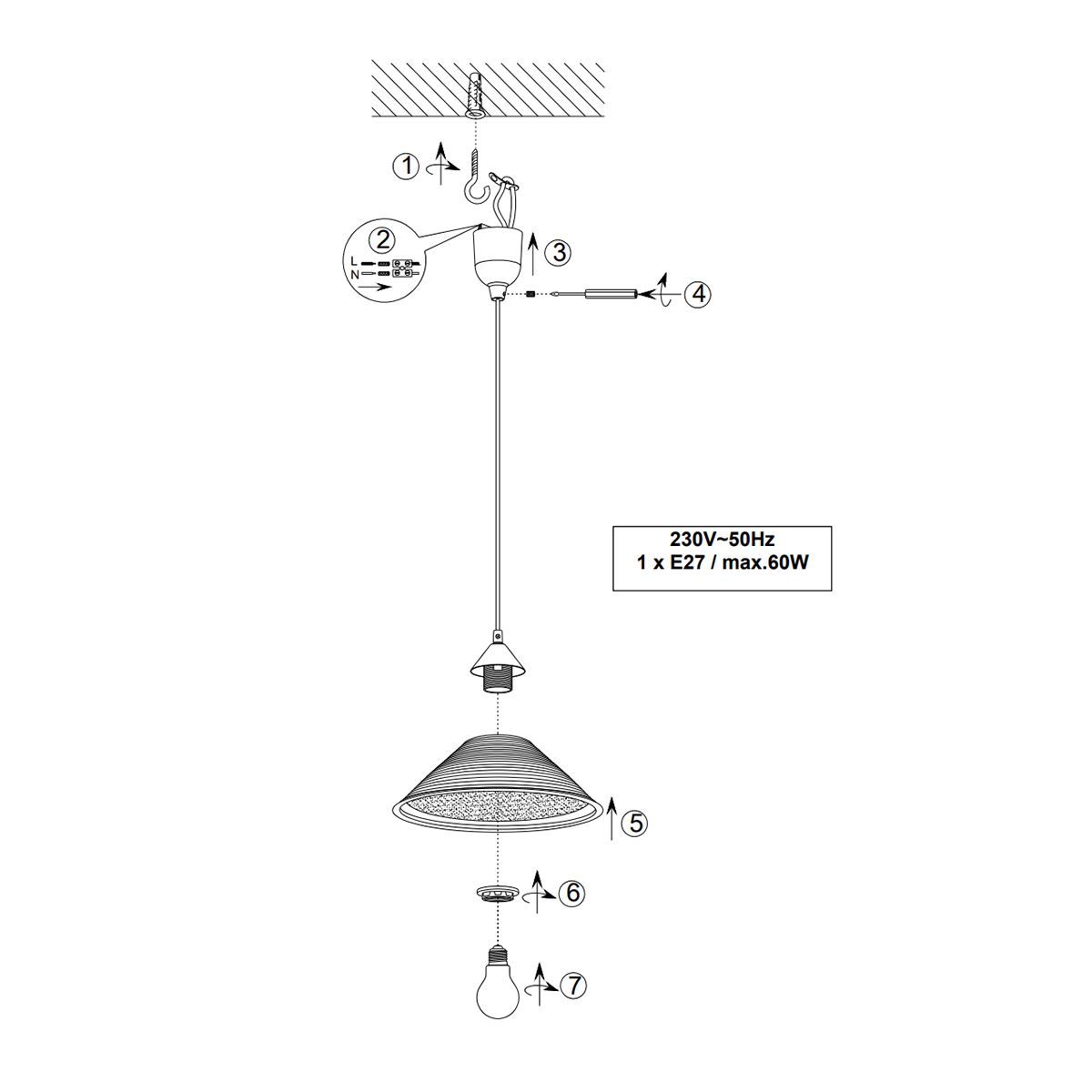 Kronleuchter & Deckenlampen: Pendelleuchte, Weiss, 30 cm Ø, IP20 – Neu (gemäss Beschreibung) aus Kreuzlingen von Smart-Light 3
