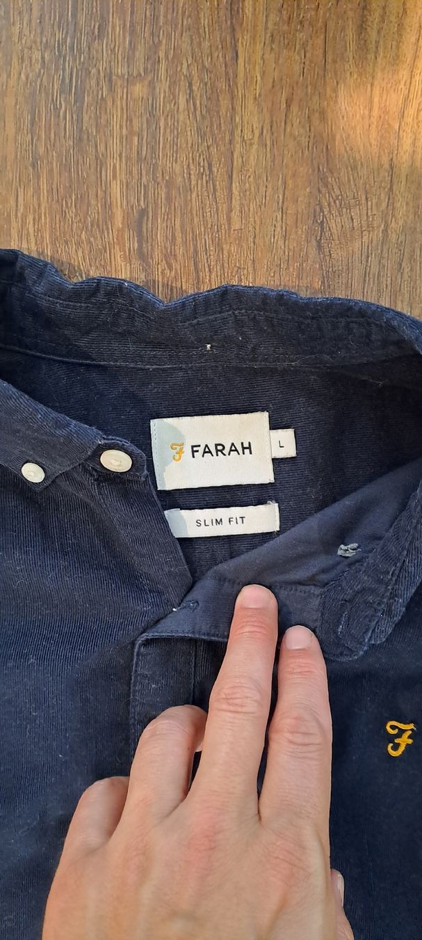 Camicie: Farah Hemd, Marineblau, Grösse L – Usato da Buttikon SZ venduto da Bavegna99 1