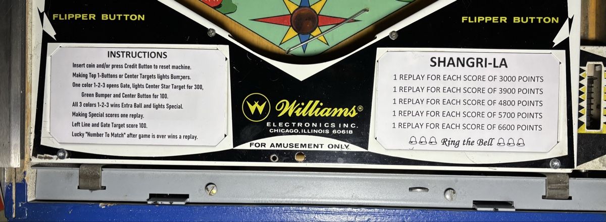 Williams Flipper: Flipperkasten Flipper Shangri-La – Nuovo (secondo la descrizione) da Gerlafingen venduto da FlipperKusi 8