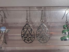 Ohrringe Rund, ear hanger, oval office jewelry, flat rings
