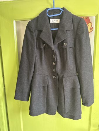 Damen Jacke JOOP reine Schurwolle dunkelgrau Grösse 36