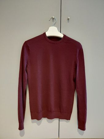 Pullover Merinowolle bordeauxrot Gr. S