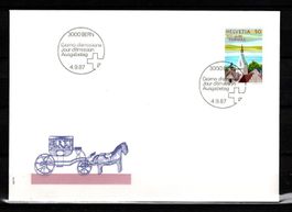 1987 - FDC/ 200 Jahre Tourismus in der Schweiz - Zytturm Zug