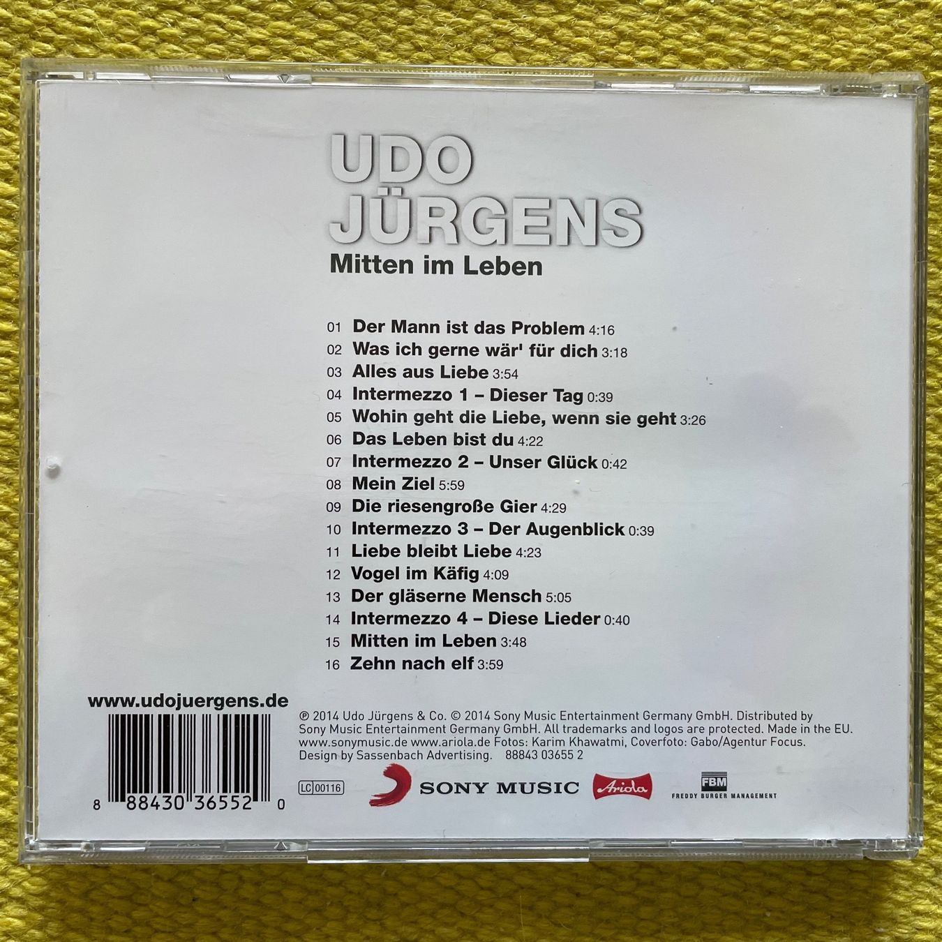 CD: UDO JÜRGENS-MITTEN IM LEBEN – Usato da Rorschacherberg venduto da CD-Roli 1