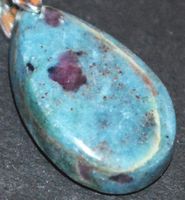 Anhänger L-8556 – Rubin Fuchsit - 26x16mm