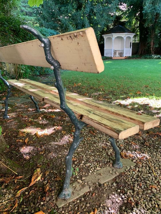 ANTIKE GARTENBANK HOLZ/GUSSEISEN, FRANKREICH, EIN TRAUM! | Kaufen auf ...