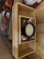 Kerzenhalter aus Holz mit Deko, Neu und Unbenutzt!