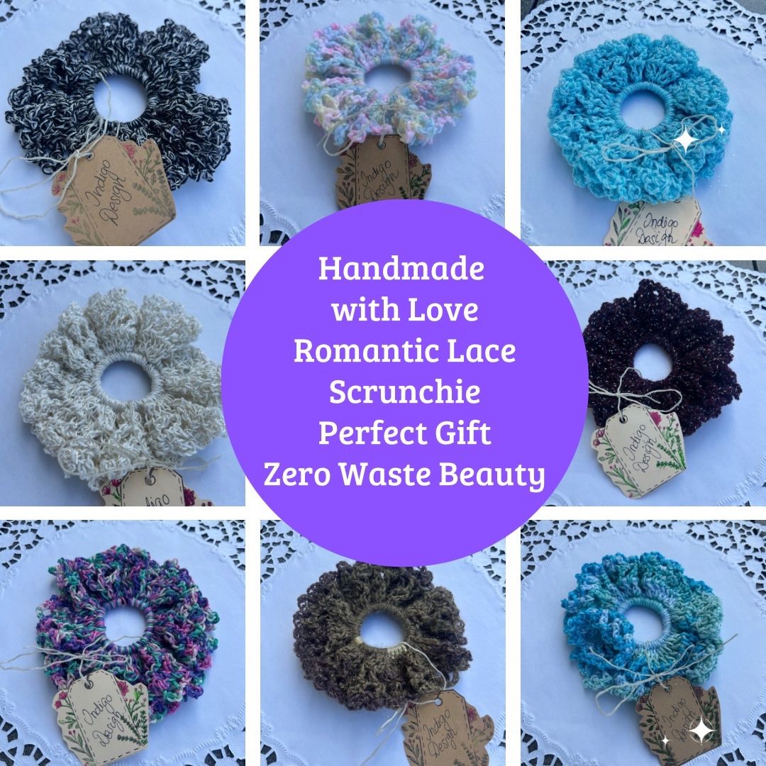 Haarschmuck: Handgemachtes Boho Scrunchie – weich & dehnbar – Neu und originalverpackt aus Regensdorf von Spyke55