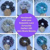 Handgemachtes Boho Scrunchie – weich & dehnbar