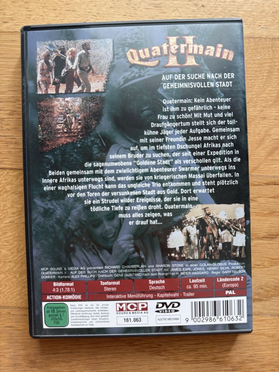 Tutti i DVDs: Quatermain 2 (1986) - DVD – Usato da Kölliken venduto da nerdorado 1