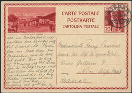 1929 - Bildpostkarte - Flugplatz Bern - Flugpost - Riehen BS