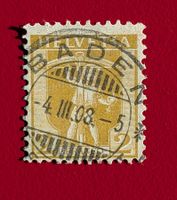 TELLKNABE 101 SCHÖNER VOLLSTEMPEL BADEN AARGAU 1908