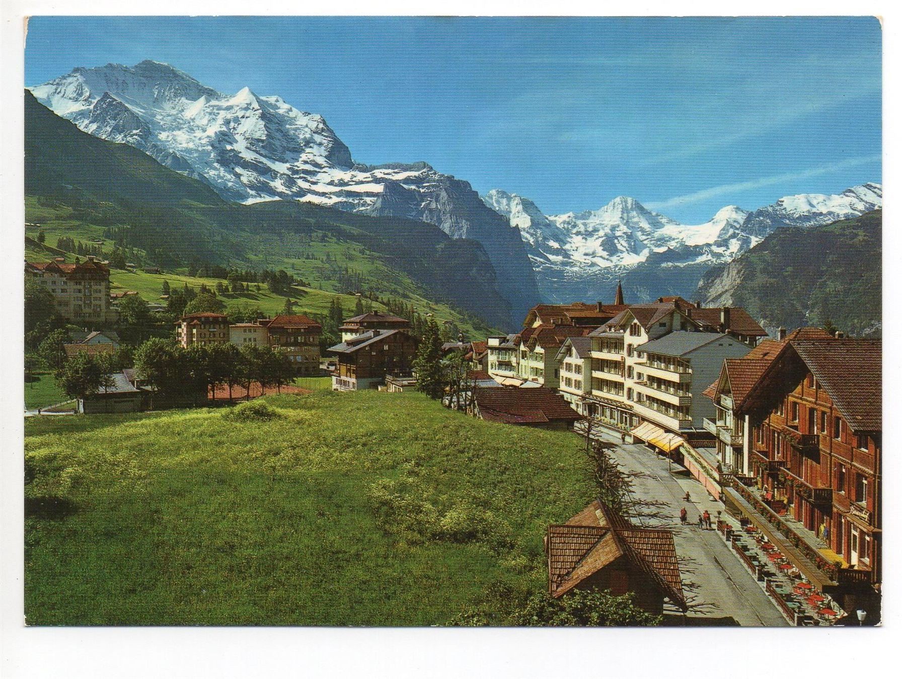 Cartoline postali: WENGEN mit Jungfrau Grosshorn Breithorn – Nuovo (secondo la descrizione) da Jona venduto da philajona