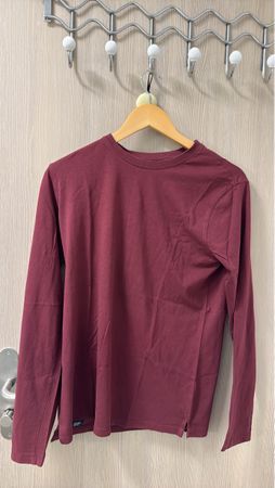 Chemise bordeaux à manches longues pour homme - Taille M