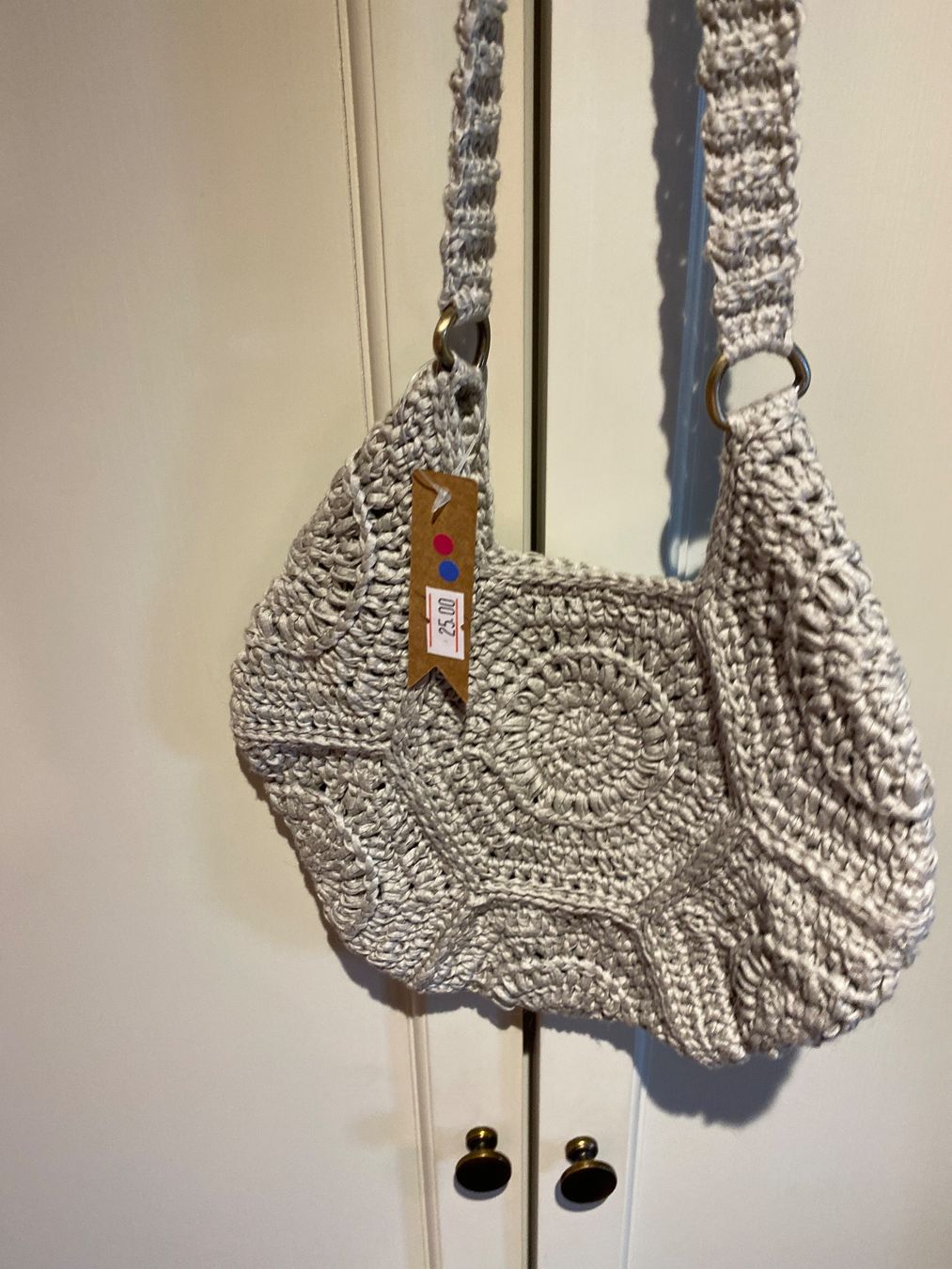 Taschen für Damen: TASCHE,HELLGRAU,HANDGESTRICKT – Neu und originalverpackt aus Meienried von ManuelaBoutique 3