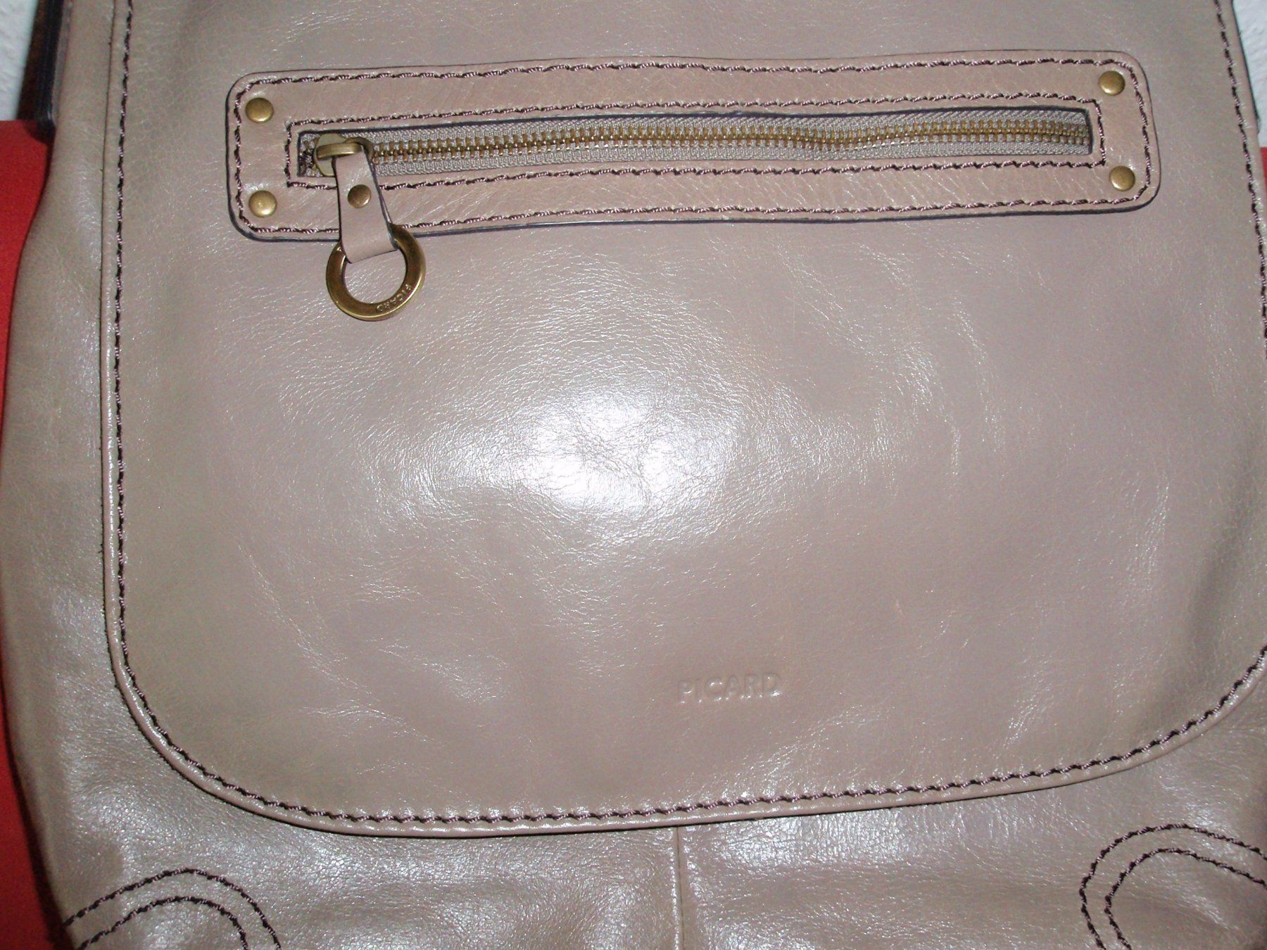 Picard Borse da donna: Picard Leder Umhängetasche helltaupe – Usato da Basel venduto da Birs868 2