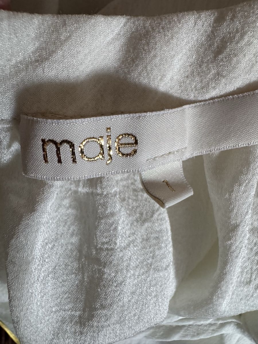 Maje Chemisiers: Chemisier MAJE blanc cassé, taille 1, polyester  – D'occasion à Morges par sandy069 5