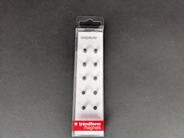 TRENDFORM Magnete Magnum , 4 mm, schwarz, 10 Stück