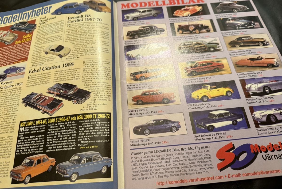 Riviste & Magazine: Nostalgia/ Schwedische Oldtimerzeitschrift 1999 – Usato da hunzenschwil venduto da Oldipark 2