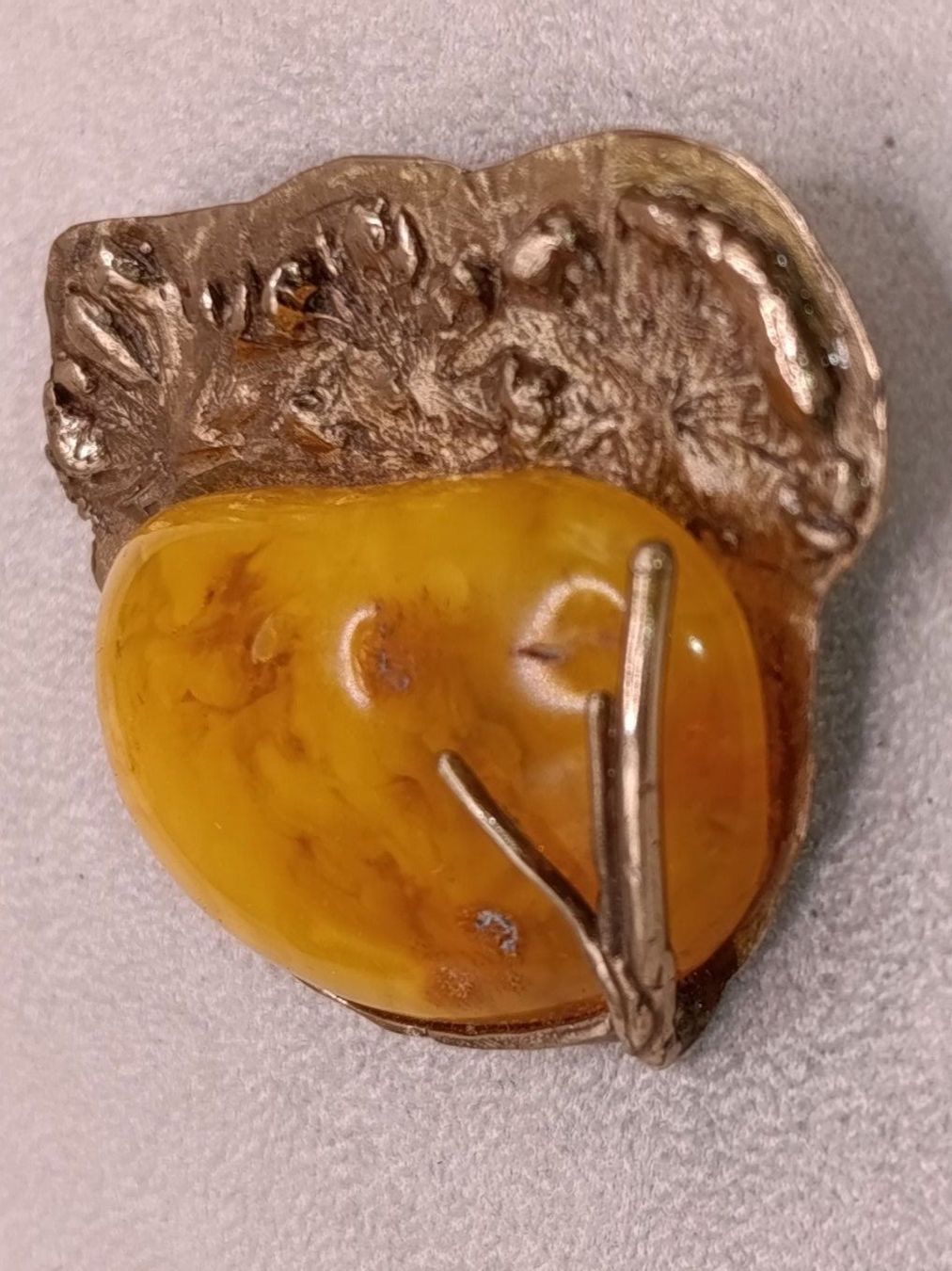 Spille & Fermagli: Jugendstil schöne Brosche mit echtem Butterscotch Bernstein – Usato da Basel venduto da ivoli 2