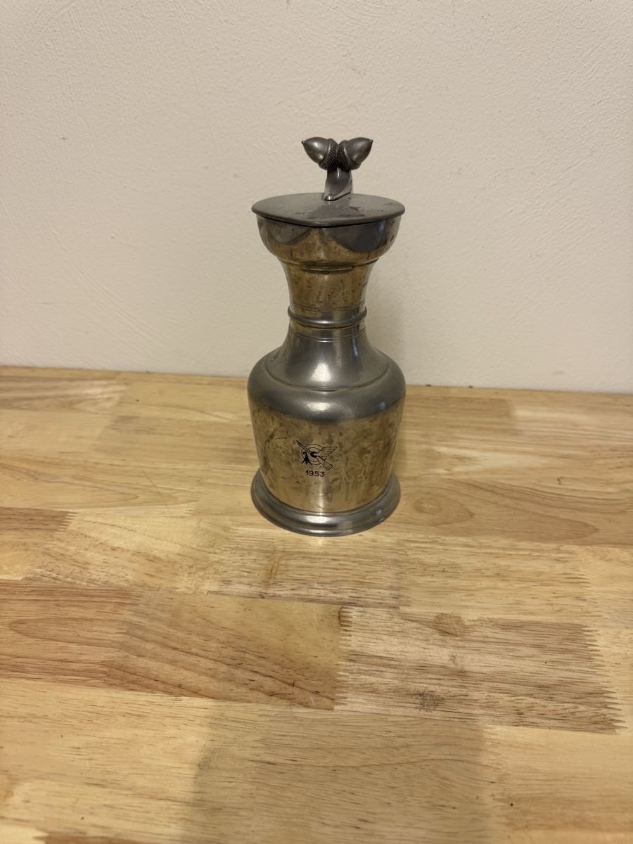 Caraffe: Zinnkrug mit Deckel, ca. 20cm – Usato da Birsfelden venduto da inf_l2yy