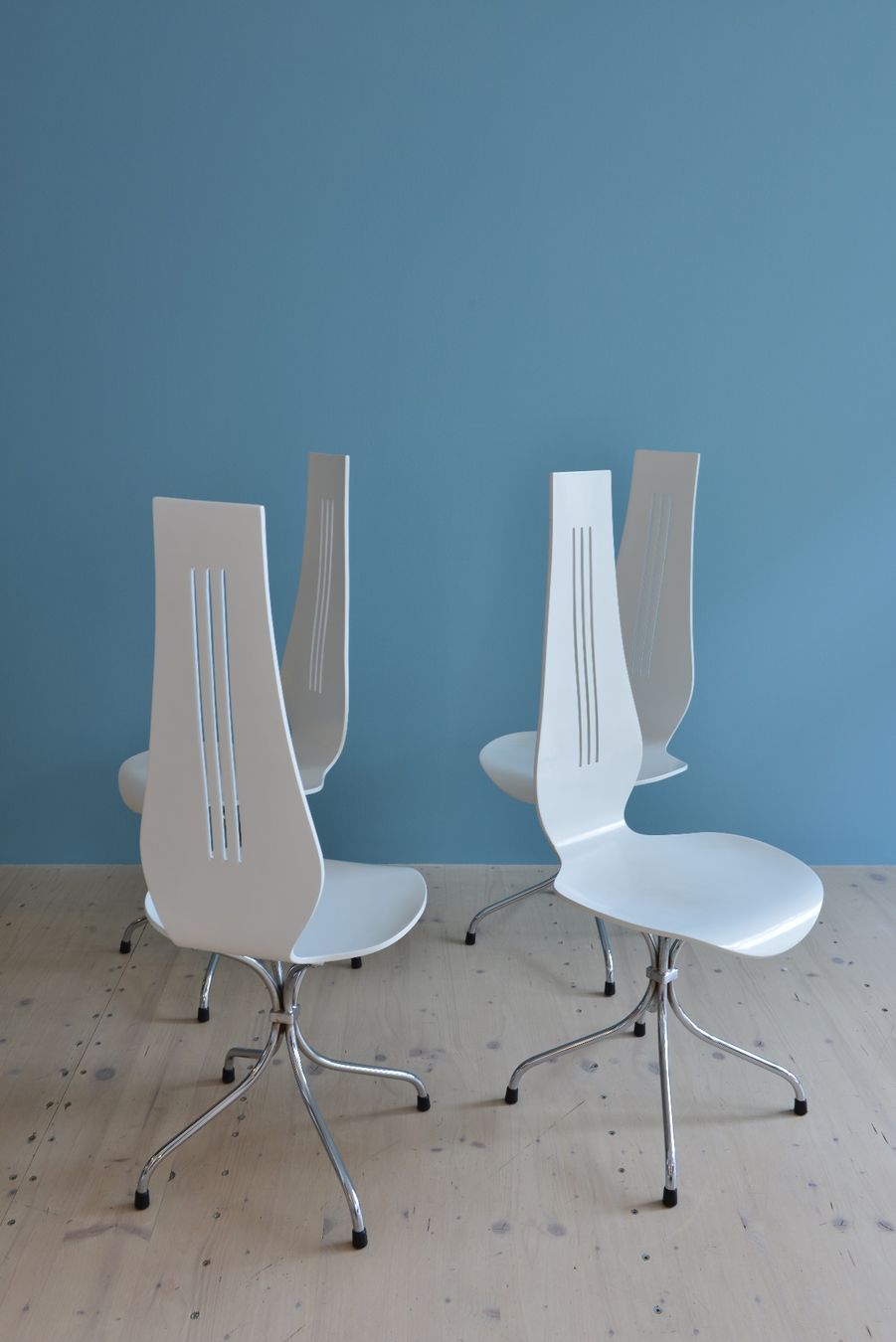 Sedie: Theo Häberli Chaise Lyra Dining Chair Set – Usato da Zürich venduto da heydaymoebel 1