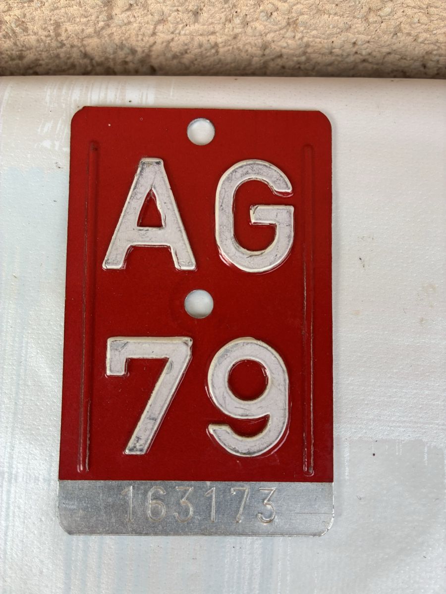 Schilder: Velonummer Aargau AG 79  – Gebraucht aus Trimbach von cendira