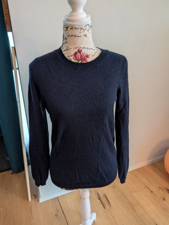 Dunkelblauer Kashmir Pullover