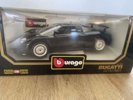 Burago Bugatti EB 110 (1991) schwarz 1:18 neuwertig