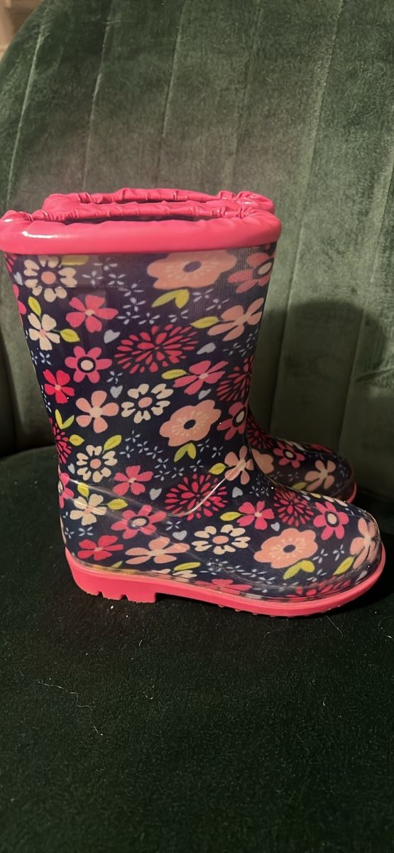 Scarpe per ragazze: Pink Blumen Gummistiefel, Gr. 26 – Usato da Seon venduto da Sunny-Schmuck78 2