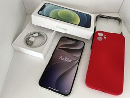 iPhone 12, Green, 64 GB, inkl. Lightning Ladekabel und Hülle
