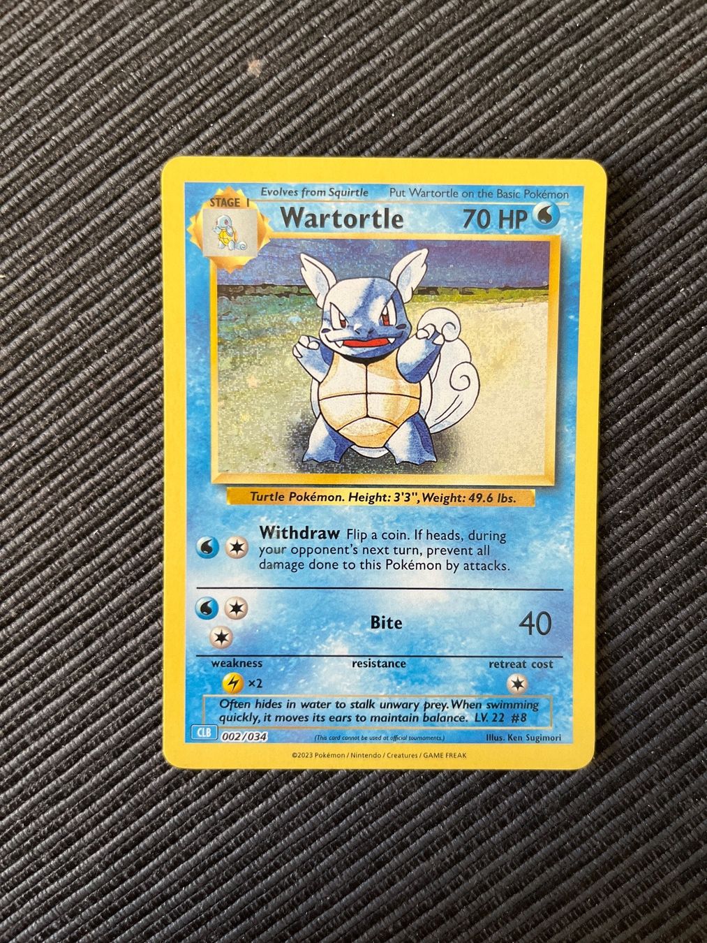 Pokémon Carte collezionabili: Pokemon Wartortle Holo CLB Classic Collection – Nuovo (secondo la descrizione) da Wabern venduto da Collectfun