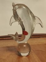 Murano Delphin Glasfigur, Vintage, Handarbeit, Italien