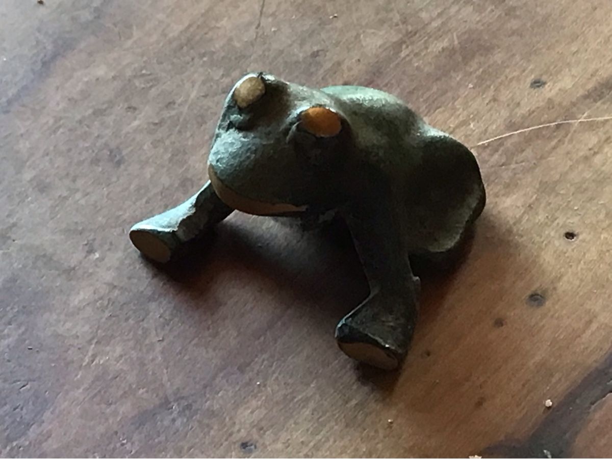 Sculture & Statue: Alter kleiner Bronze Frosch – Usato da St. Gallen venduto da Goldlilly 2