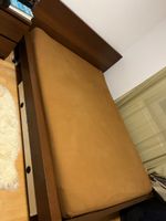 Bettgestell Holz dunkelbraun (für Matratze 140x200 cm)