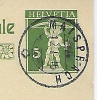 1915 MAISPRACH BL Vollstempel auf Ganzsache