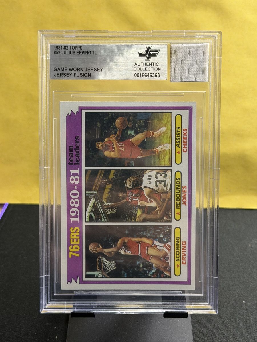 Topps Carte collezionabili: JF - 1981/1982 Topps Julius Erving - Game worn Jersey – Nuovo (secondo la descrizione) da Brittnau venduto da TCGBratans 1