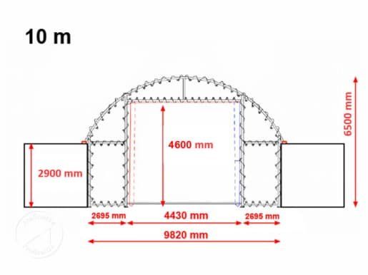 Zelte & Pavillons: Frontwand für Container Überdachung 10m Breite mit Easy-up-E – Neu und originalverpackt aus Zofingen von CLICKENHAUS 1