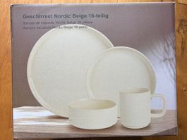 Geschirrset Nordic Beige 16-teilig