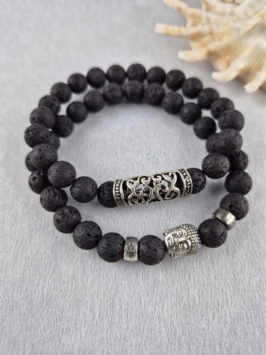 Armbänder & -reifen: Buddha Lava Stein Armband / 2 Teile – Neu und originalverpackt aus Wädenswil von Orso31 3
