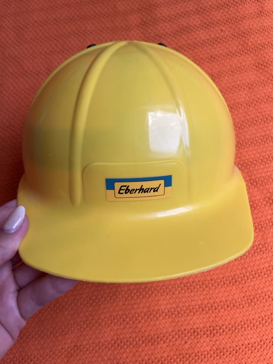 Protezione per viso e udito: Gelber Kinder-Baustellenhelm Eberhard Corvus Spielzeug Helm – Usato da Kaisten venduto da saleforfun 4