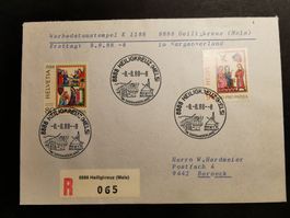 Mels  Heiligkreuz  Schnapszahl  1988  Sonderstempel  Ersttag