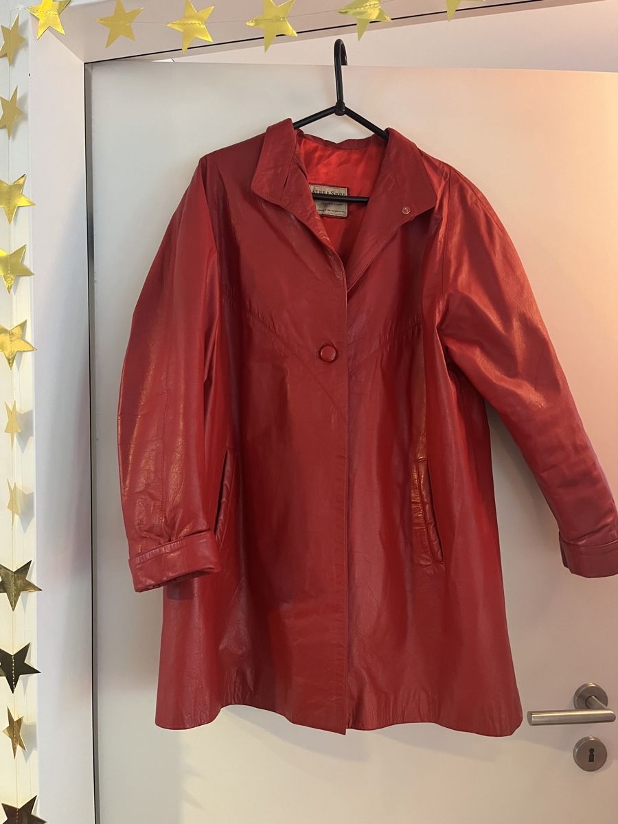 Cappotti: Rote Lederjacke vintage – Usato da Zürich venduto da Closetbesties
