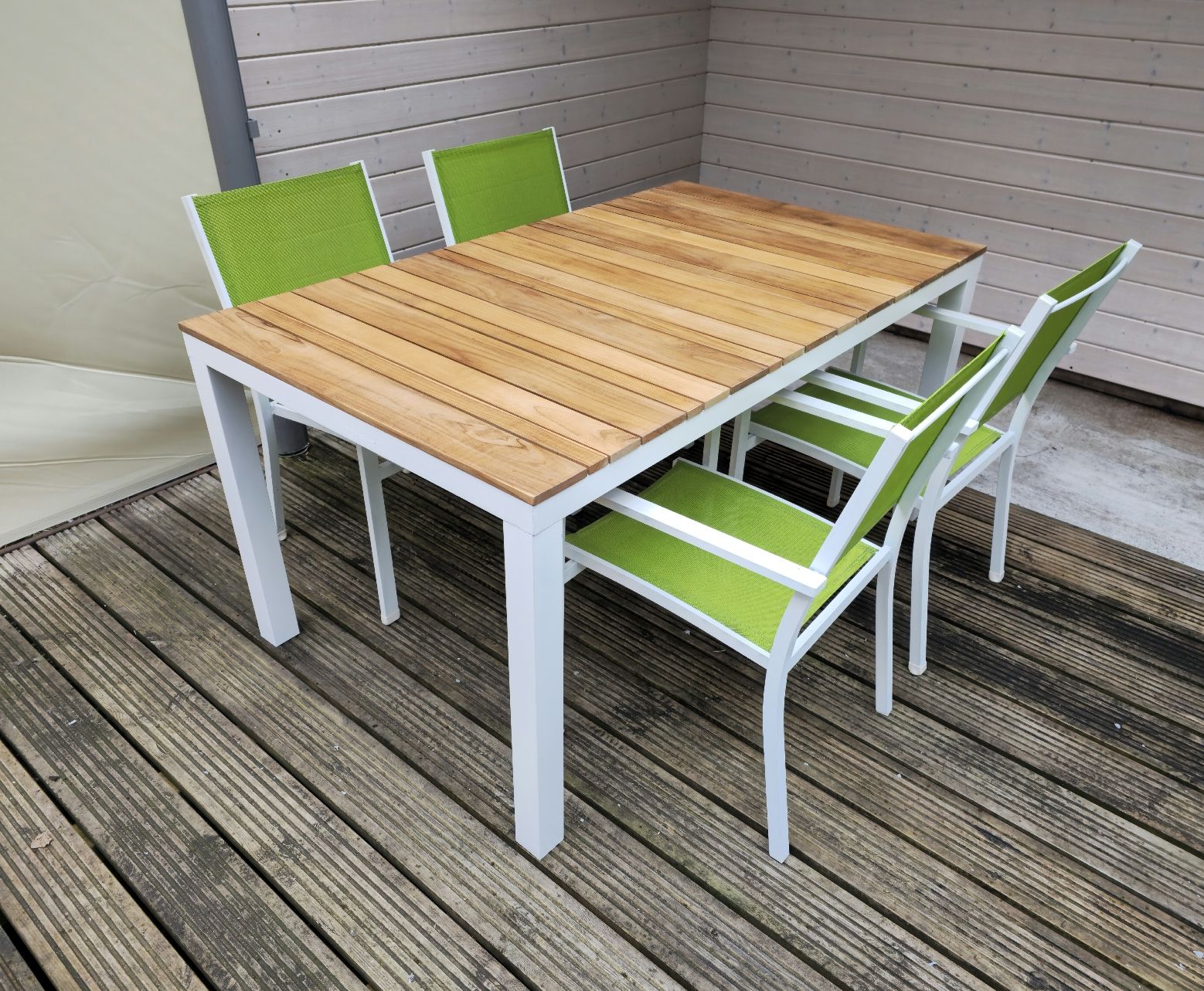 Tavoli: Gartentisch mit 4 Stühlen (Teakholz) – Usato da Etzgen venduto da VierRingeA6 1